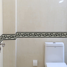 Load image into Gallery viewer, PVC Self adhesive 3D Wallpaper Border Kitchen Bathroom Skirting Line Sticker Removable Modern Tile Wall Sticker Waterproof Decor