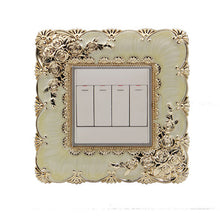 Load image into Gallery viewer, European 86 style Switch paste Acrylic Plastic wall paste Switch sleeve Double socket Decoration paste protective cover Hotel
